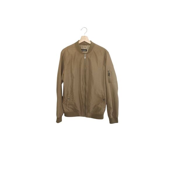 Pull & Bear Slim Fitting Tan Bomber Jacket Size Men's Large - Picture 3 of 8